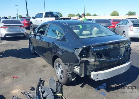 2015 Honda Civic Hybrid z USA, uszkodzony, nr VIN 19XFB4F28FE201472